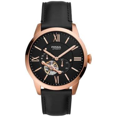 Imagem de Relógio Fossil Automático Masculino Townsman Rosé Pulseira em Couro ME