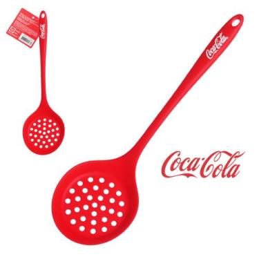 Imagem de Escumadeira de silicone coca-cola vermelho hauskraft 33x10cm td