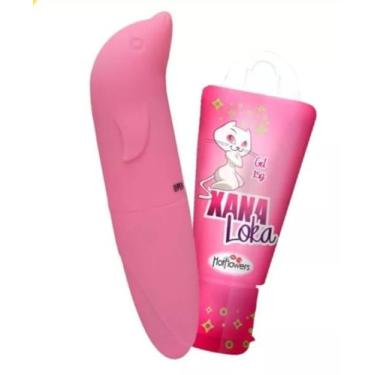 Imagem de Vibrador Golfinho Estimulador de Clitóris e Ponto G + Gel Excitante Fe
