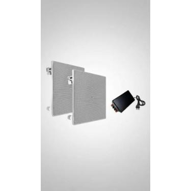 Imagem de Kit 2 Arandelas Teto Slim + Amplificador Bluetooth 280w - Congratulati