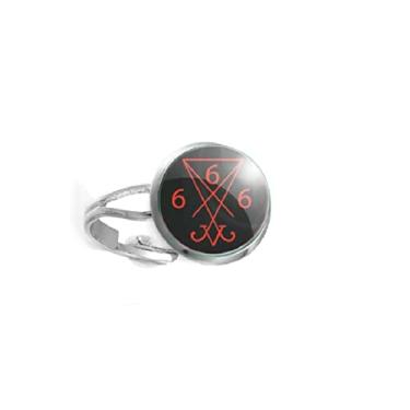 Imagem de Anel Sigilo de Lúcifer Magia Unissex e Ajustável