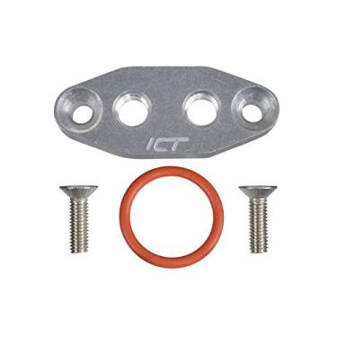 Imagem de ICT Billet LS Twin Turbo Dual 1/8" NPT placa adaptador de linha de alimentação de óleo LS1 LSX kit porta LS3 placa de billet fonte sensor de pressão LS3 LS2 LQ4 LQ9 LS6 L92 L99 L33 LR4 551666