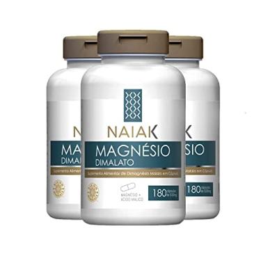 Imagem de Kit 3 Magnésio Dimalato Naiak 180 cápsulas