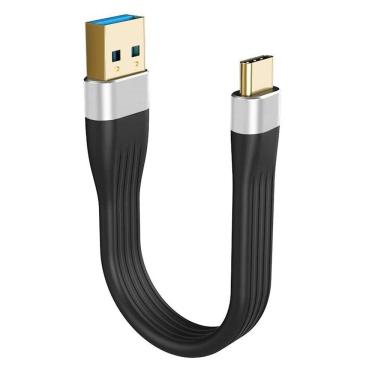 Imagem de Cabo USB 3.0 para USB-C Curto 12 Cm Fast Charge 3 amp 5 Gbps