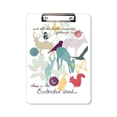 Imagem de Bloco de notas com flor de veado de pássaro natureza ambiental pasta, bloco de notas A4