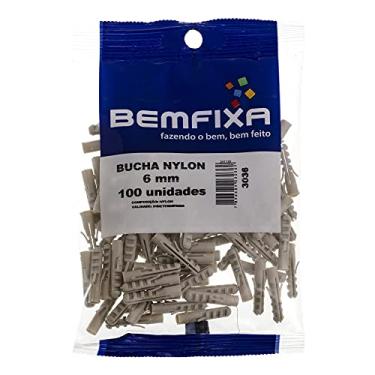 Imagem de Bucha 06mm - 100 Unid. - Saco Bemfixa