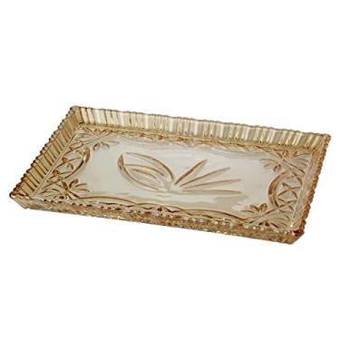 Imagem de TRAVESSA DE CRISTAL JANINE 29,5x19,5CM ÂMBAR