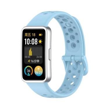 Imagem de Pulseira De Silicone Respirável Para Huawei Band 10 9 8 Acessórios De 