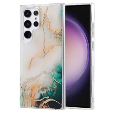 Imagem de HJZSZX Capa protetora para Galaxy S23 FE com padrão de mármore e pintura colorida à prova de choque (para Galaxy S23 FE/JDCS DLS L2)