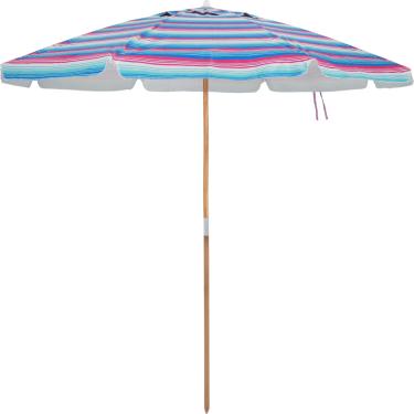 Imagem de Guarda-Sol Caioba em Poliéster e Haste de Madeira 2,40m Cores Sortidas Bel