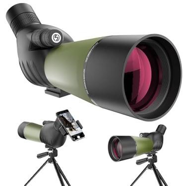 Imagem de Mira de observação de 25 a 75 x 60 com tripé adaptador de telefone telescópio monocular para tiro ao alvo, caça, observação de pássaros, verde