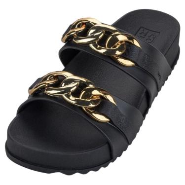 Imagem de Chinelo Feminino Detalhes Dourados e Muito Conforto Zaxy