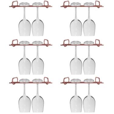 Imagem de Kit 6 Organizadores Porta Taças 25cm Suportes Para Pendurar Taças Rose