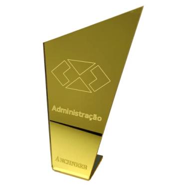 Imagem de Placa Administração Escultura Estatueta Símbolo Profissão Enfeite Presente Cor: Dourado