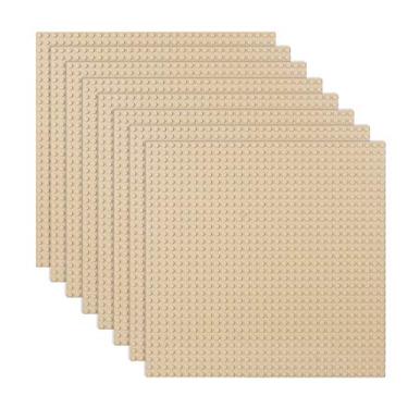 Imagem de LVHERO Classic Baseplates Building Plates for Building Bricks 100% Compatible with All Major Brands-Baseplate, 10in x 10in, Pack of 8 (Sand)