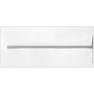 Imagem de LUXPaper #10 Envelopes quadrados com abas em 36 kg Branco - 100% reciclado, envelopes corporativos para letras corporativas e documentos legais com descascar e pressionar, pacote com 50, tamanho envelope 10 x 24 cm (branco)