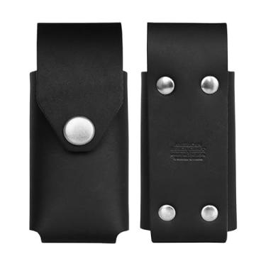 Imagem de American Bench Craft Capa de couro multiferramenta e estojo para facas para Gerber Diesel, MP600 e Gator | Coldre de couro rebitado, bainha de cinto durável com encaixe de latão - Preto