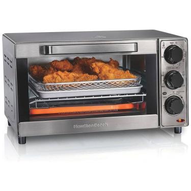 Imagem de Forno Elétrico de Bancada com Controle de Temperatura e Temporizador, Aço Inoxidável, 110v, HAMILTON BEACH 31403, Cinza