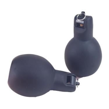Imagem de YIJU 2 apitos de aperto manual para treinadores, apito esportivo para treinamento de futebol americano em casa e na escola, para ambientes internos e, Preto