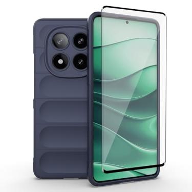 Imagem de Asuwish Capa de celular para Xiaomi Redmi Note 14 Pro 5G/Poco X7 com protetor de tela de vidro temperado e TPU macio, fina, à prova de choque, proteção de silicone, acessórios 14Pro X 7 feminino
