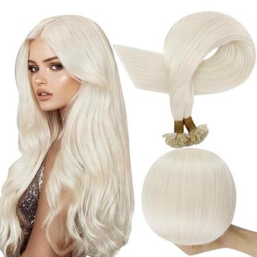 Imagem de Extensões de cabelo Full Shine Keratin Tip 60cm Ice Blonde