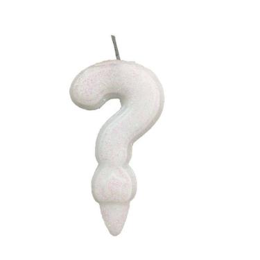 Imagem de Vela De Aniversário Branca Glitter