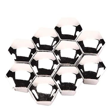 Imagem de Generic 20 Peças Tampa de Aro de Porca de Roda Prateada Decoração de Tampa de Parafuso de Pneu Adequada para 307 308 408 206 207 Material Plástico de Nylon para Proteger Porcas de Roda contra Danos