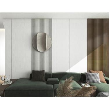 Imagem de Papel de parede autoadesivo impermeável e à prova de umidade para quarto sala de estar e escritório renovações 3D rolo de linho papel de parede branco 50 * 1000 cm