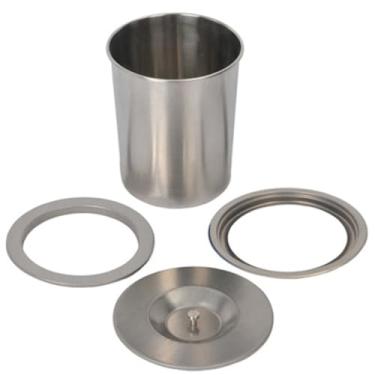 Imagem de Caixotes de lixo, lata de lixo de equilíbrio embutida, lixeira embutida oculta para lixeiras de cozinha, corpo de tambor de plástico/barril de aço inoxidável/barril de aço inoxidável/a