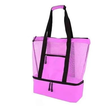 Imagem de Bolsa Térmica C/Compartimento Para Praia Piscina Campo (ROSA)