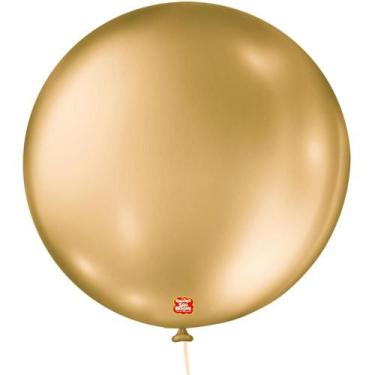Imagem de Balão Metalizado Nº5 Redondo Dourado - Pacote com 25 Unidades - Sao Ro