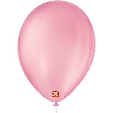 Imagem de Balão Redondo N09 Rosa Tutti Frutti Pacote com 50 - Sao Roque