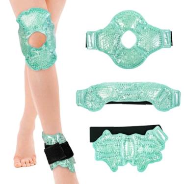 Imagem de LEOSTEP Bolsas de Gel para Envoltório Frio E Quente para Lesões Nos Joelhos, Tornozelos, Calcanhares, Pulsos, Cabeça com Suporte Macio; Bolsas de Gelo Repetíveis para Substituições de Joelho, Tornozel
