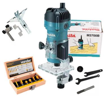 Imagem de Tupia Manual Prof 6Mm M3700B Makita 530 Watts 220V