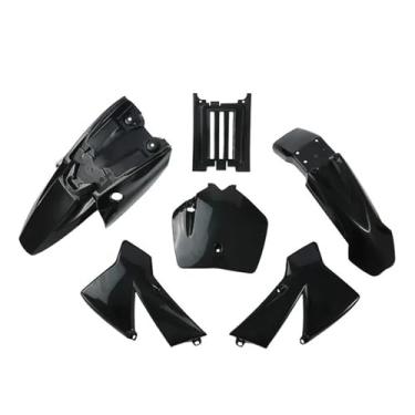 Imagem de jininshengxindianzi Motorcycle Plastic Body Fender Kit Compatible With SX 50 50CC Motocross Accessories Mini Moto Retrofit Dirt Bike(Black)