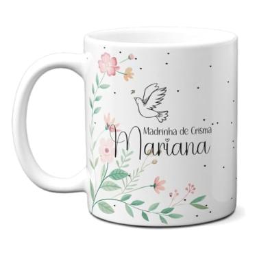 Imagem de Caneca Convite Madrinha de Crisma Personalizada COM Nome (Branca)