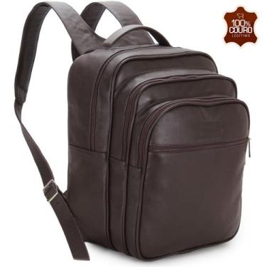 Imagem de Mochila De Couro Legitimo Mochila para Notebook de 14 à 16 Polegadas -