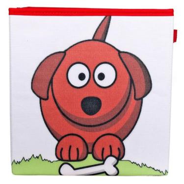 Imagem de Caixa Organizadora de Brinquedos Estampada 28x30x28cm BICHINHOS - Orga