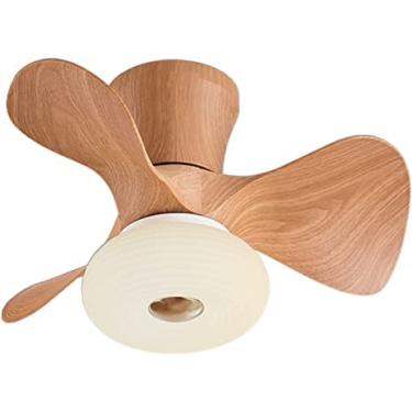 Imagem de Ventiladores de teto com luzes e controle remoto Silent Mini Led Ventilador de teto regulável Lustre 64W Ventilador de teto reversível com temporizador de 6 velocidades com iluminação para s