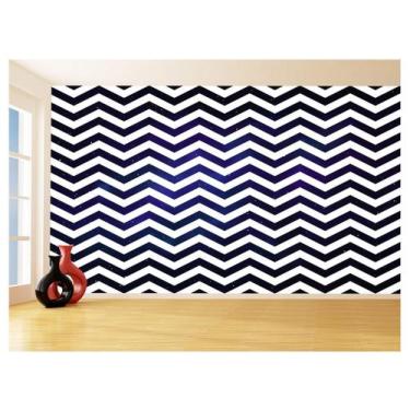 Imagem de Papel De Parede 3D Sala Chevron Zig Zag Listras 3,5M Zig138 - Você Dec