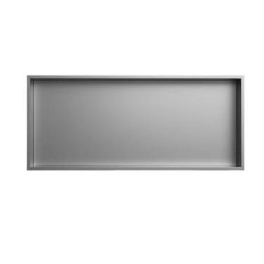 Imagem de Nicho de chuveiro de aço inoxidável - Armazenamento de parede embutido para banheiro, sala de estar e quarto - Solução de prateleiras horizontais para chuveiro organizado e decoração de casa