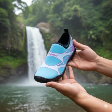 Imagem de Sapatilha Nautica Aquática Neoprene Esportiva Pesca Solado Borracha An