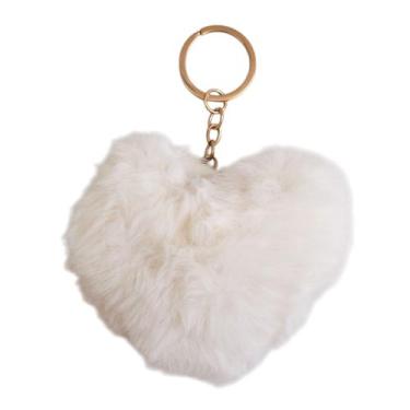 Imagem de Chaveiro Coração de Pelucia Presente Dia dos Namorados Mãe - LW Gifts 