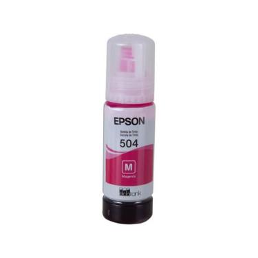Imagem de Refil Garrafa Tinta Epson Original EcoTank T504 T504320 Magenta Compat