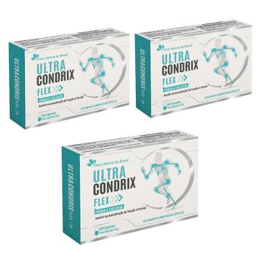 Imagem de Kit 3x Ultra Condtrox Flex Colágeno Tipo II 3x60 cps Flora Nativa-Unissex