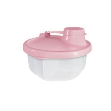 Imagem de Porta Leite em Pó 3 Divisórias Plástico Atóxico BPA Free Rosa ou azul 