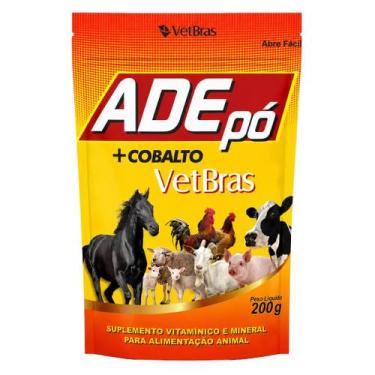 Imagem de Suplemento Vitamínico ADE + Cobalto Pó 200g - Vetbras