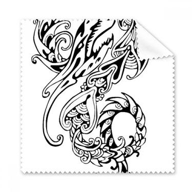 Imagem de Tela de limpeza chinesa com dragão chinês, 5 peças