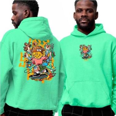 Imagem de Moletom Estampado Algodão‎ Boy And Street Style Graphite Abstract-Unissex