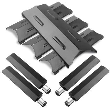 Imagem de Zemibi Peças de reposição para churrasqueira Master Forge BG179A, Master Forge BG1793B-A, placa térmica de aço de porcelana e queimador de ferro fundido, pacote com 4